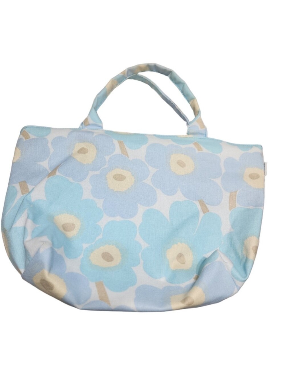 Marimekko Vintage light Blue Unikko Poppy Bag - Picture 2 of 6
